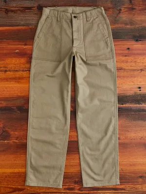 1086 Military Herringbone Pants in Olive Drab Green