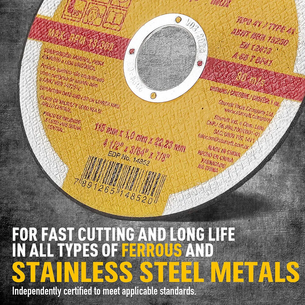 12x 4.5inch 115mm Angle Grinder Cutting Discs | Thin Cut Off Wheel | Steel Stainless