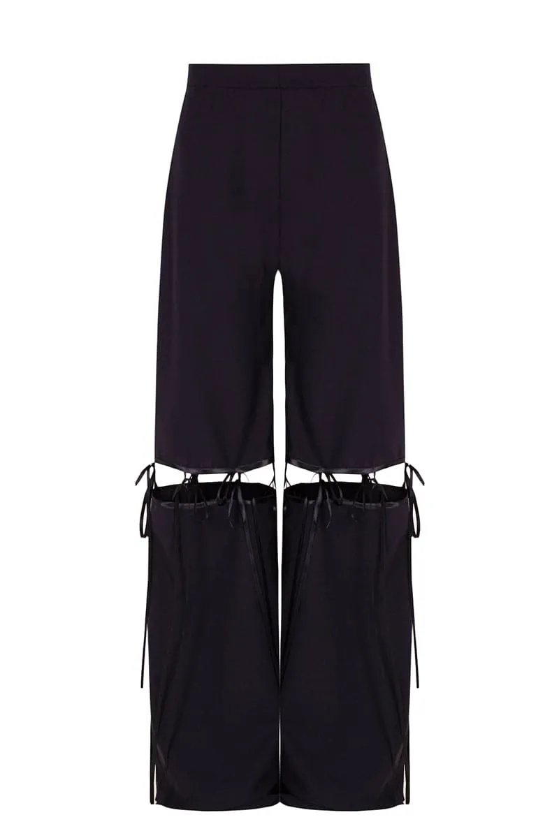 BLACK MULTI BOW PANTS