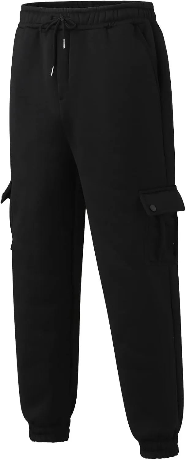 Cargo Sweatpants for Men Big and Tall for Men Mens Zip Joggers Pants Casual Gym Workout Track Pants Slim Fit Tapered