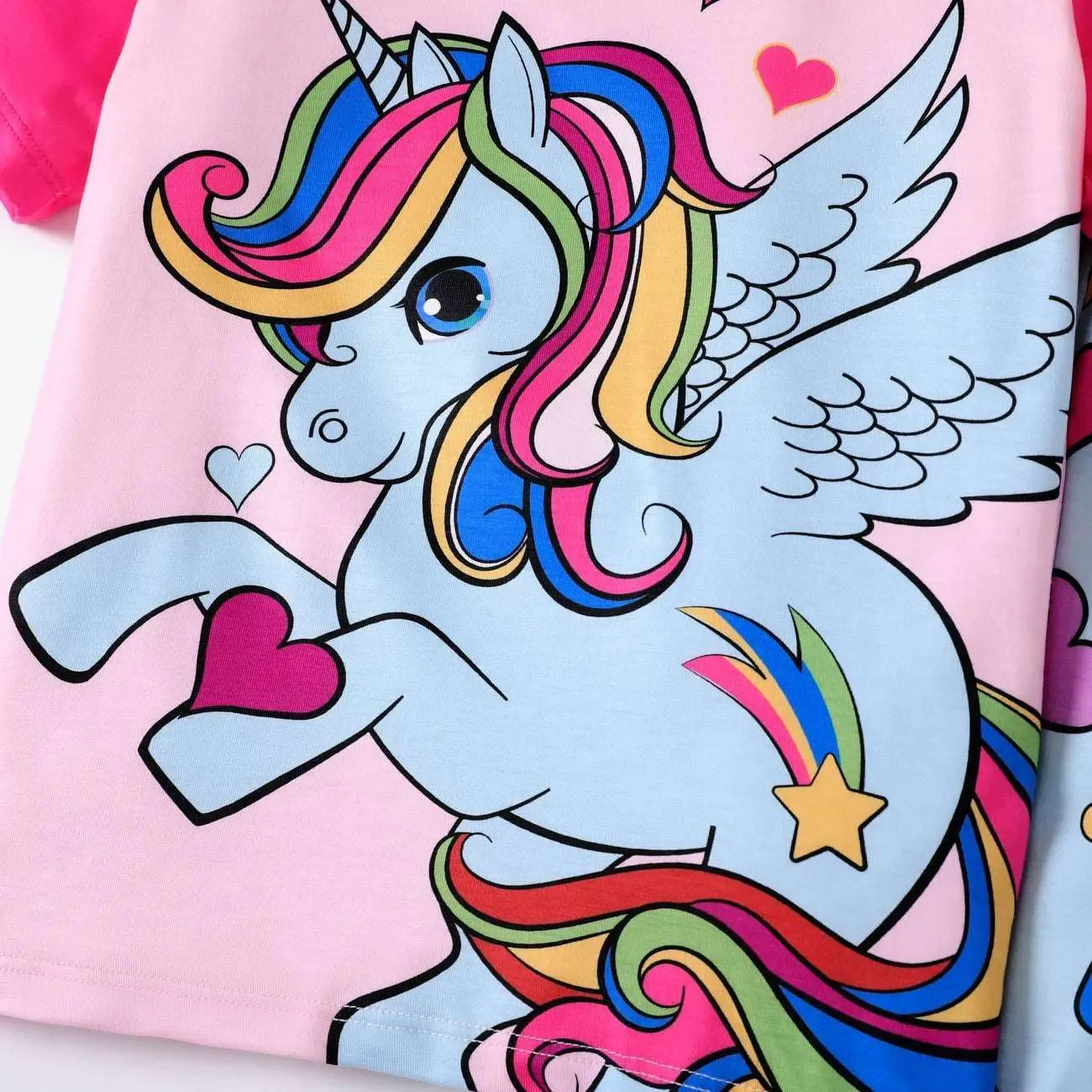 Casual Unicorn Pattern Pajamas Set - Kids Girl (2Pcs)