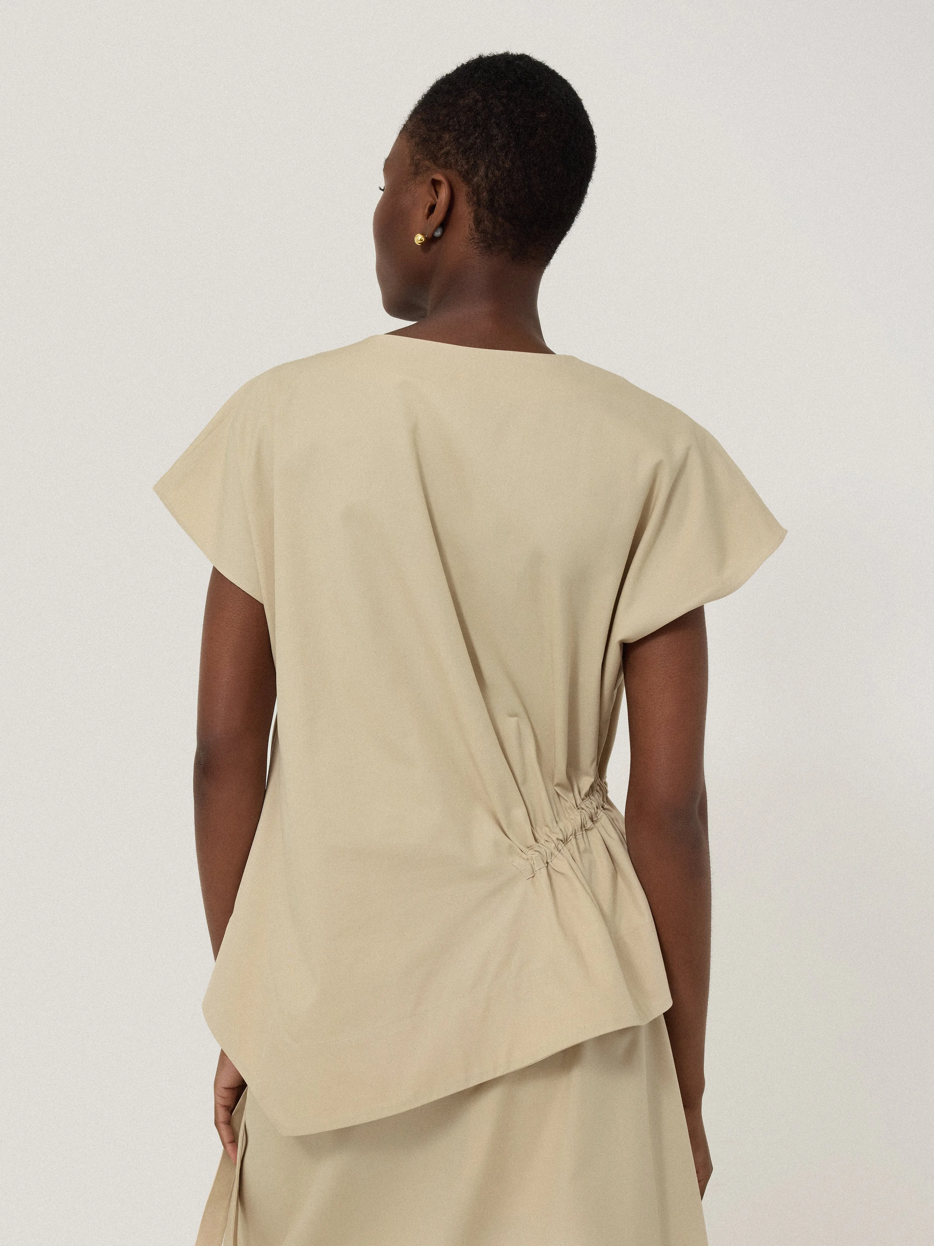 Cotton Mix Relaxed Tunic | Neutral