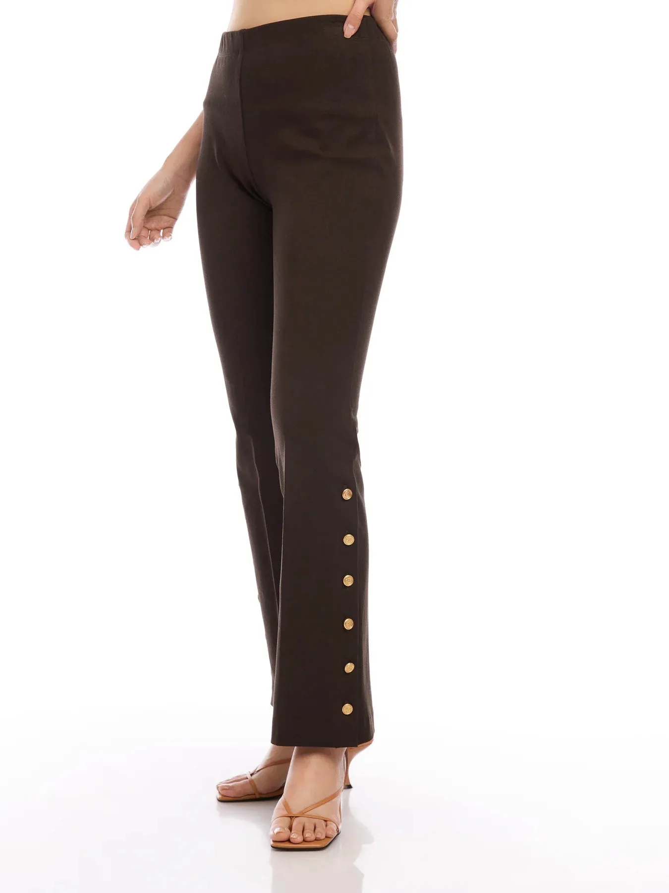 Gold Button Accent Pants