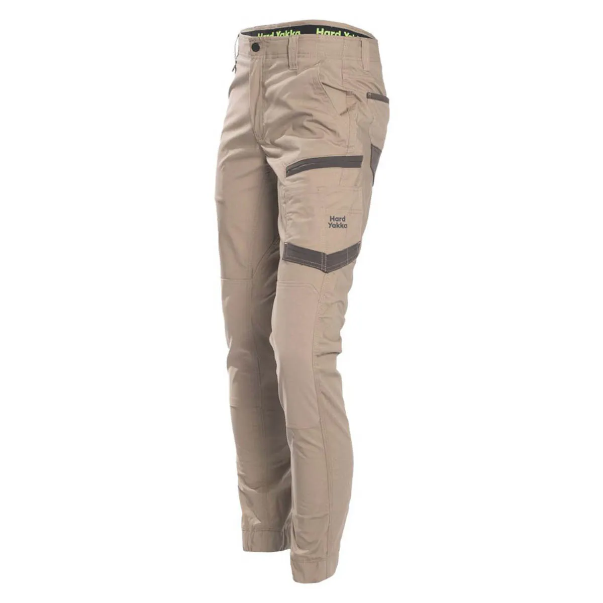 Mens Work Trousers Tan Brown Breathable Multi Pockets Raptor Cuff 30" W 32" L