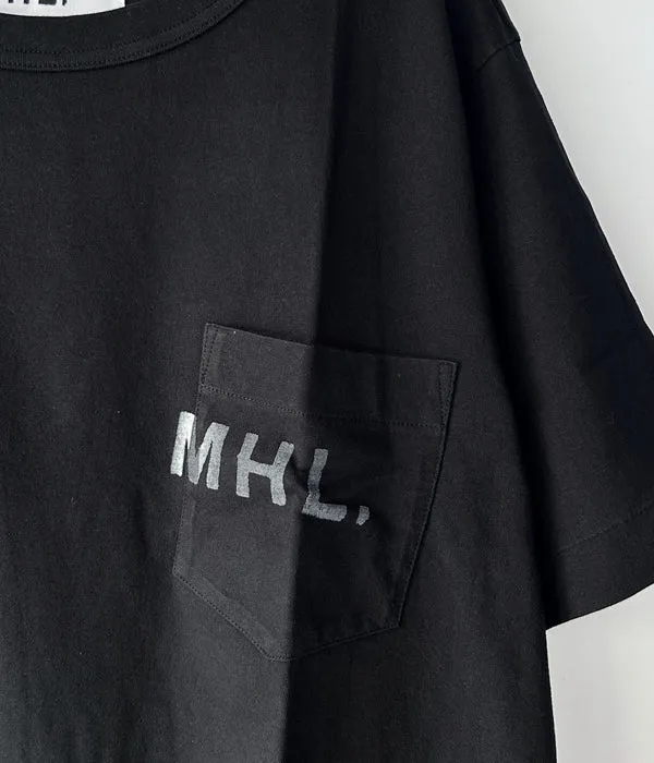 MHL./PRINTED COTTON JERSEY SS (BLACK)
