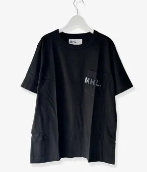 MHL./PRINTED COTTON JERSEY SS (BLACK)