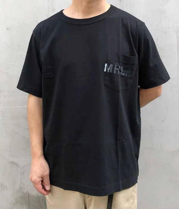 MHL./PRINTED COTTON JERSEY SS (BLACK)
