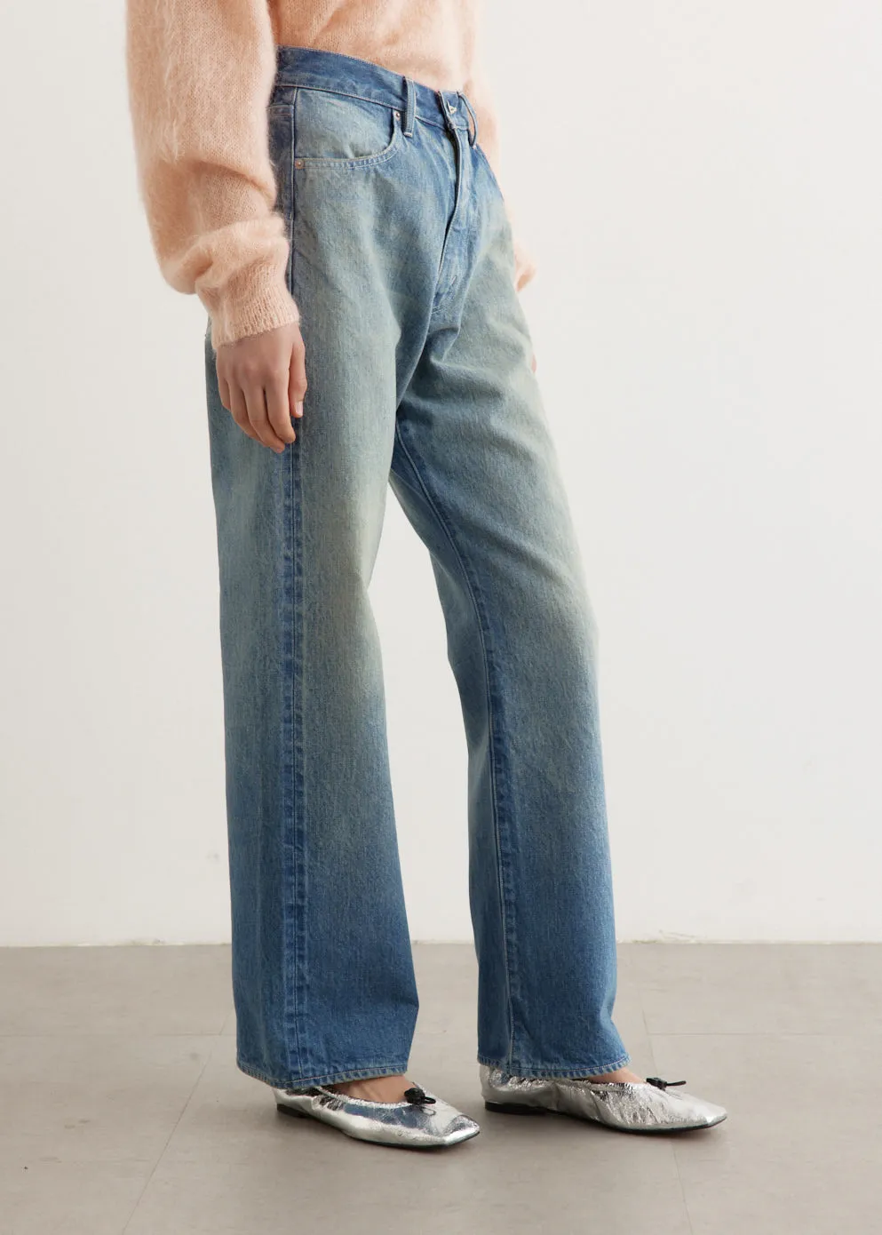 Selvedge Faded Heavy Denim Jeans