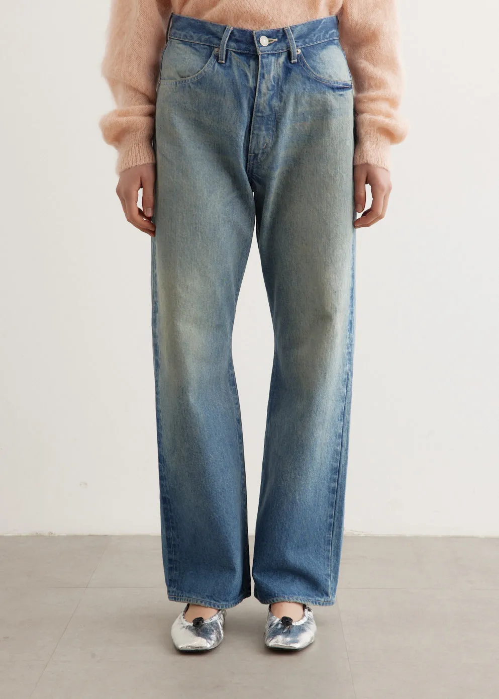 Selvedge Faded Heavy Denim Jeans