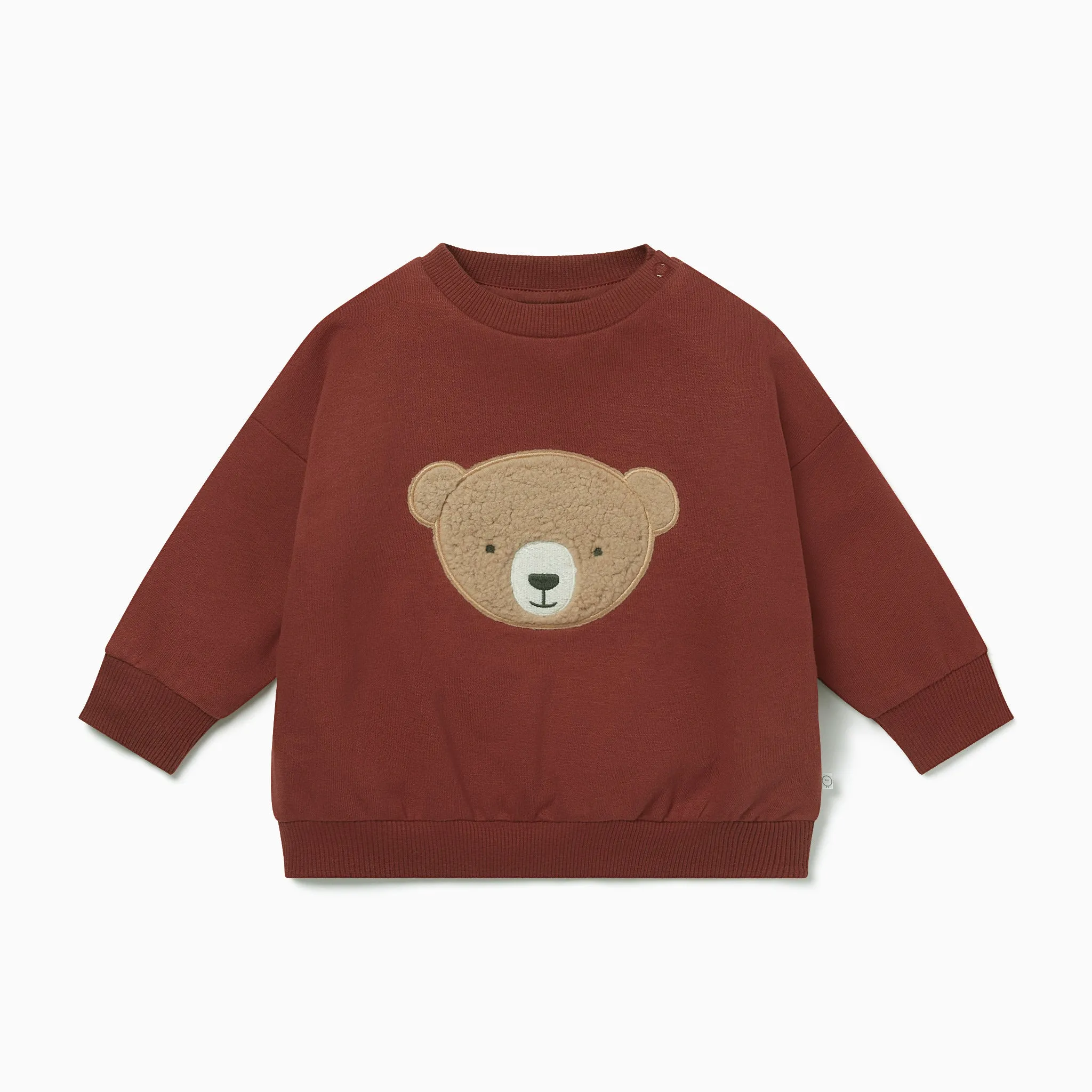 Sherpa Bear Sweatshirt & Corduroy Trousers Outfit