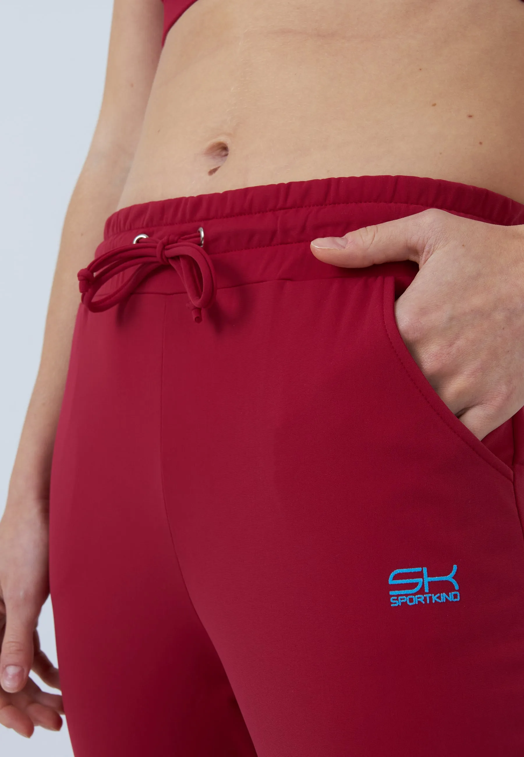 Tennis Jogger Tracksuit Pants, bordeaux red