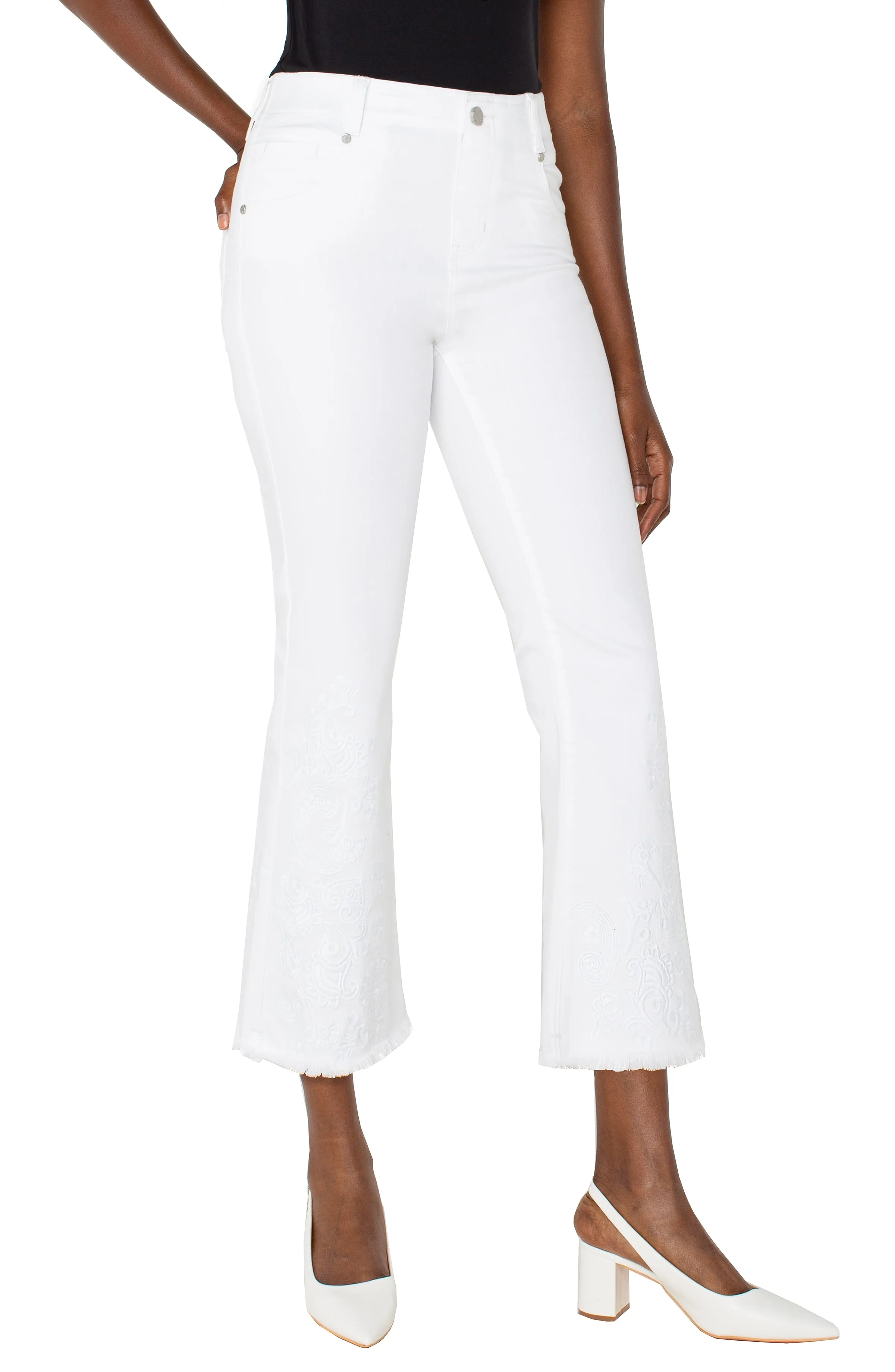 The Gia Glider® Crop Flare with Fray Hem